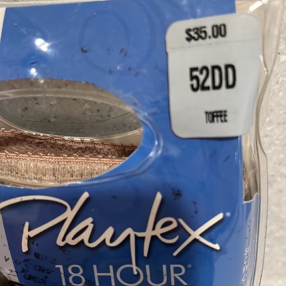 PLAYTEX 18 Hour Wire Free #4693 Bra~52DD~Toffee~NIP~Shoulder Comfort~2015 - Picture 3 of 6